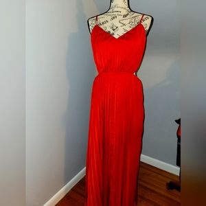 Beautiful spring pleated burnt orange Express dress.